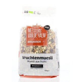 De Halm De Halm Muesli fruit eco organic 750 Gram