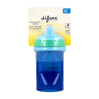 Difrax Tasse à paille anti-fuite assortie 1 pièce