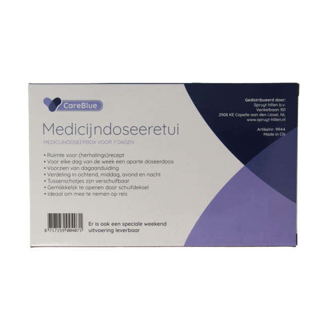 Astuccio dosatore per medicinali 7 giorni 1 Pezzo