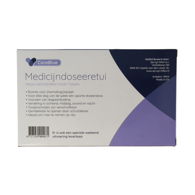 Estuche dosificador de medicamentos 7 días 1 unidad