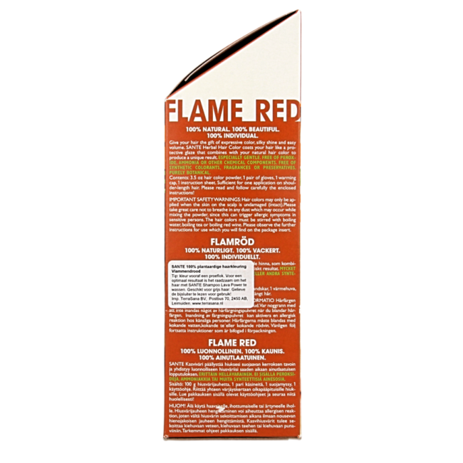 Tinte vegetal Sante rojo llameante BDIH 100 gramos