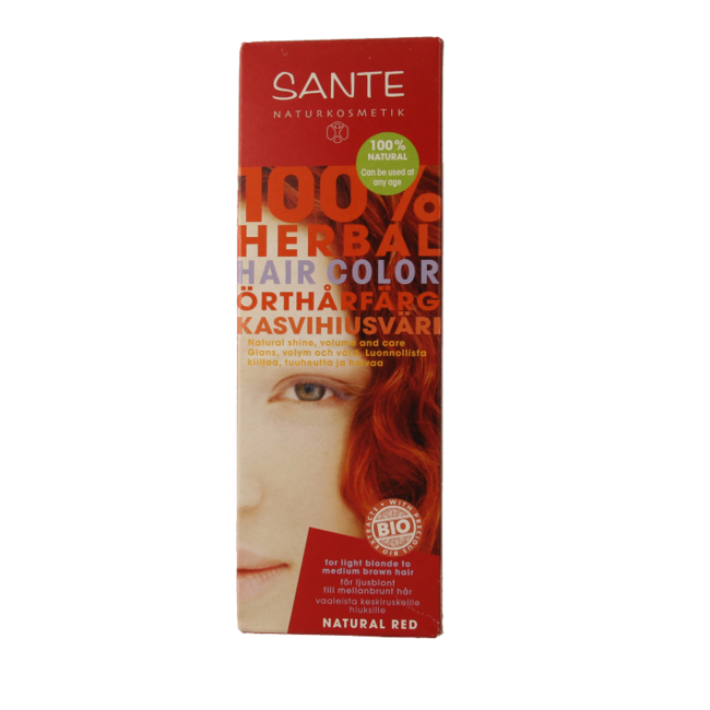 Tinte vegetal Sante rojo natural BDIH 100 gramos