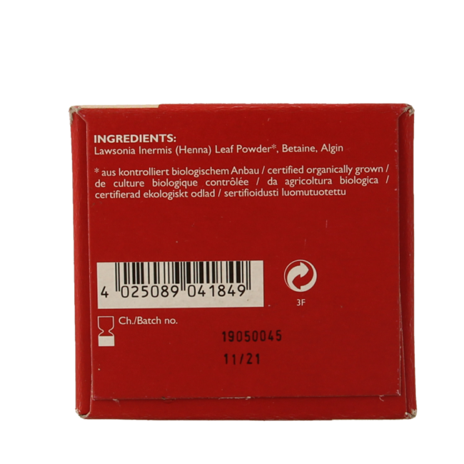 Tinte vegetal Sante rojo natural BDIH 100 gramos