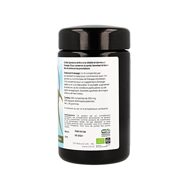 Espirulina 500 mg comprimidos bio 190 comprimidos