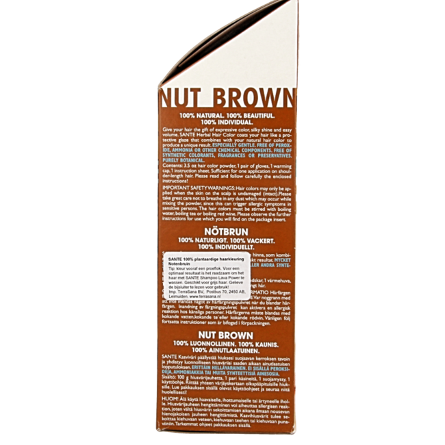 Sante Coloration capillaire brun noisette BDIH 100 Grammes