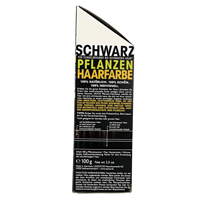 Tinte vegetal Sante negro BDIH 100 Gramos
