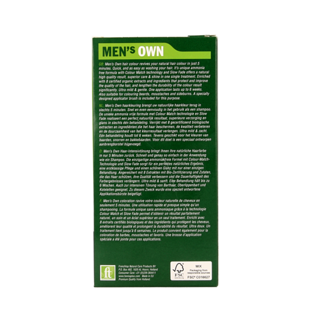 Mens Own Men's own dark brown 80 Millilitres