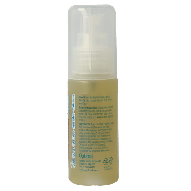 Optima Aloe dent aloe vera mouth spray 30 Millilitres
