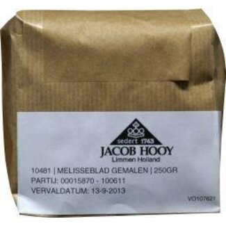 Jacob Hooy Jacob Hooy Melisseblad gemalen  250 Gram