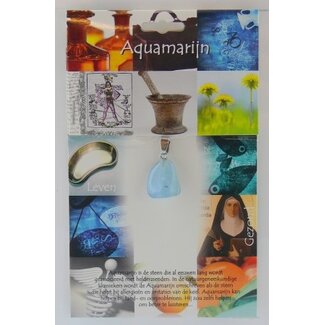 Steengoed Pendentif en pierre de santé aigue-marine 1 pièce