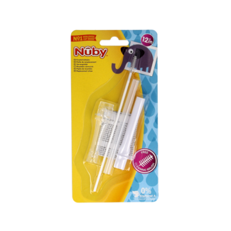 Nuby Ersatzset mit Anti-Auslauf-Trinkhalm für Flip-It 12+ Monate, 1 Stück