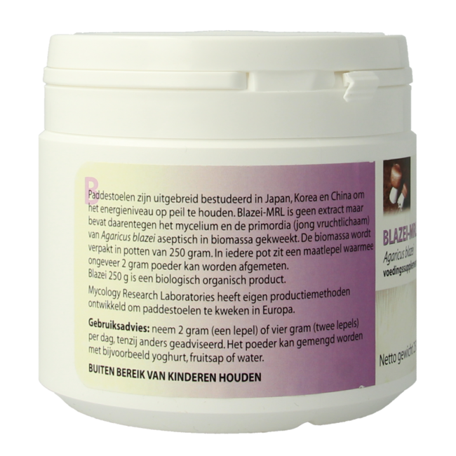 MRL Agaricus poeder bio 250 Gram