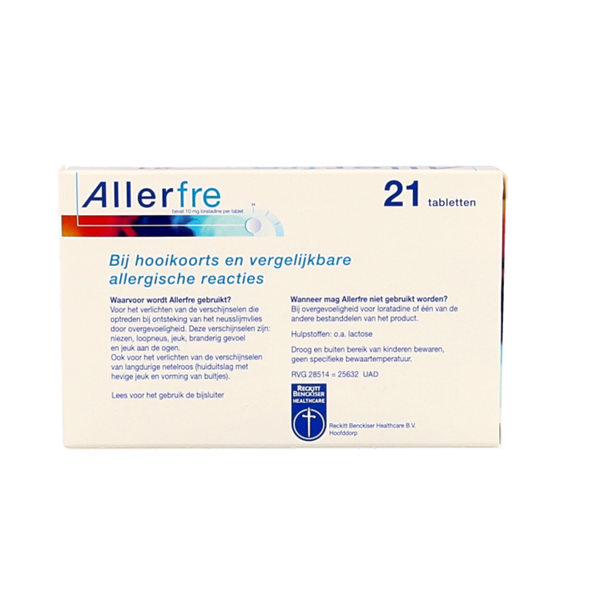 Allerfre, comprimidos de 10 mg, 21 unidades