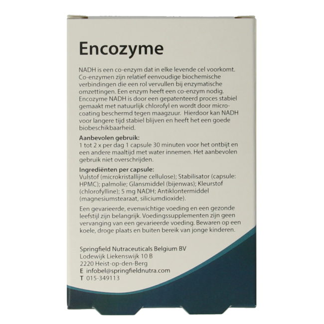 Springfield Encozyme NADH 5mg 30 Tablets