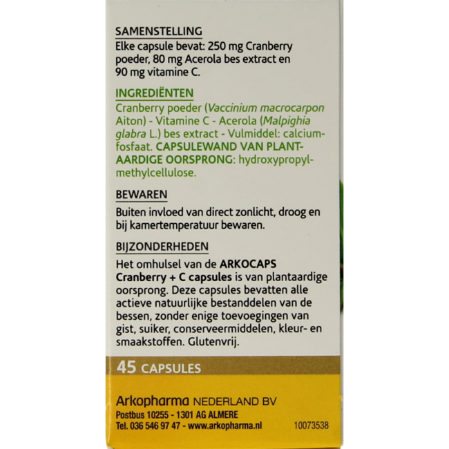 Cranberry & Vitamin C 45 Capsules