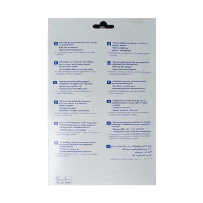 Bouillotte Nexcare ColdHot traditionnelle velours remplie de gel 1 pièce