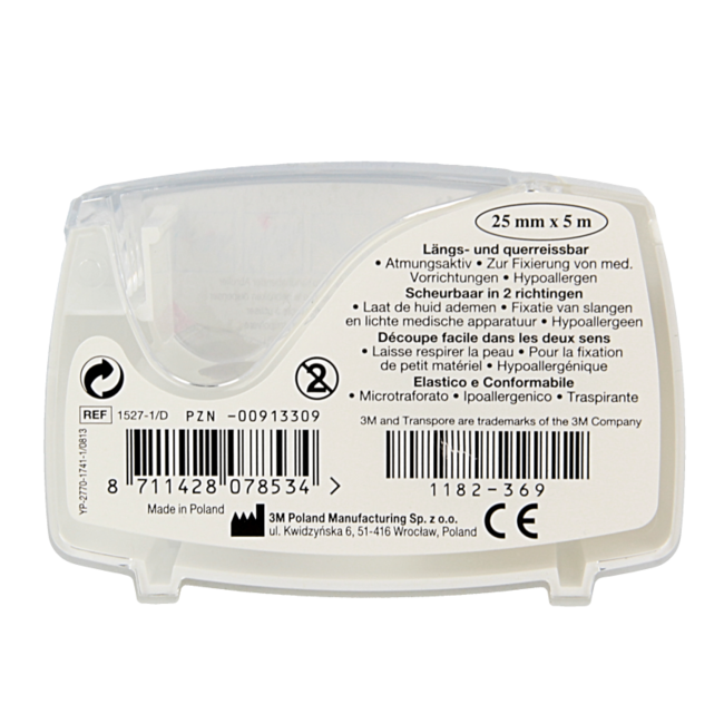 3M Transpore esparadrapo 5 m x 25 mm 1 unidad