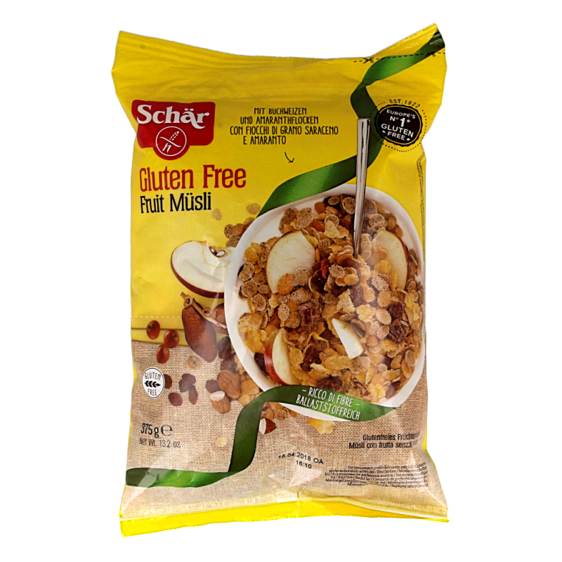 Schar Muesli de frutas sin gluten 375 gramos