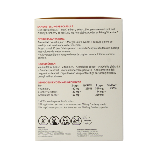 Cranberry capsules 180 Vegetarische capsules