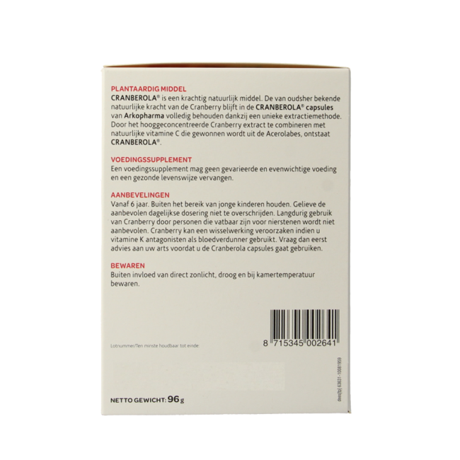 Cranberry Capsules 180 Vegetarian Capsules