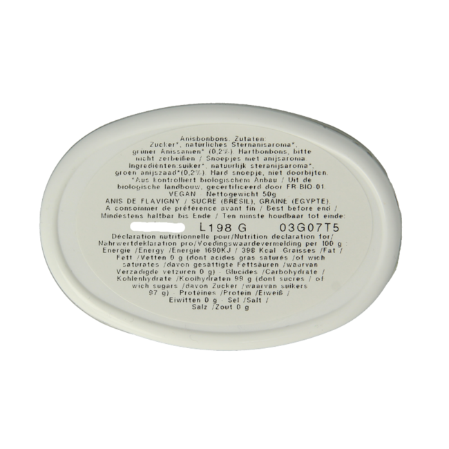 Pastylki anyżowe bio 50 Gram