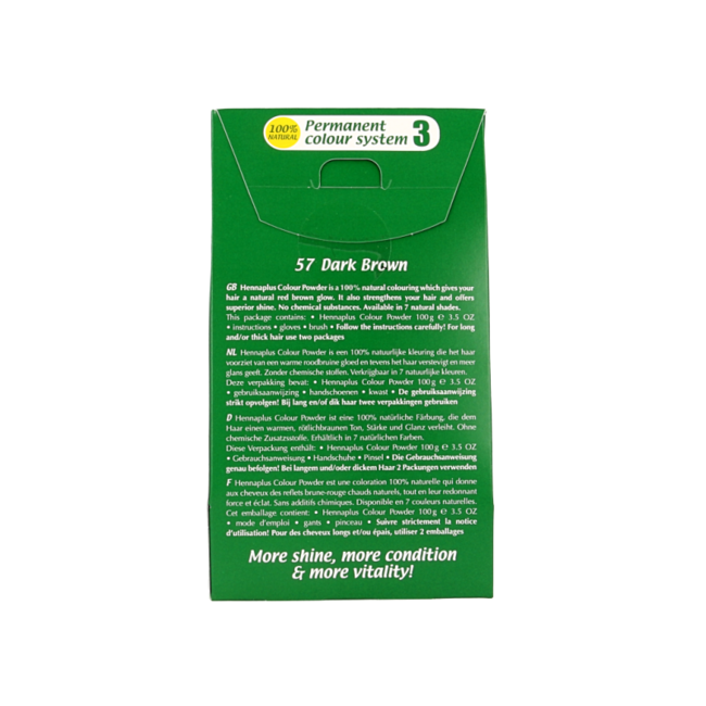 Henna Plus Colour Powder 57 Dark Brown 100g