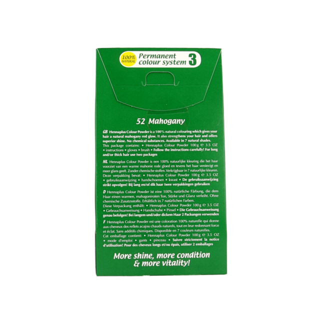 Henna Plus Puder Koloryzujący 52 mahoń 100 Gram
