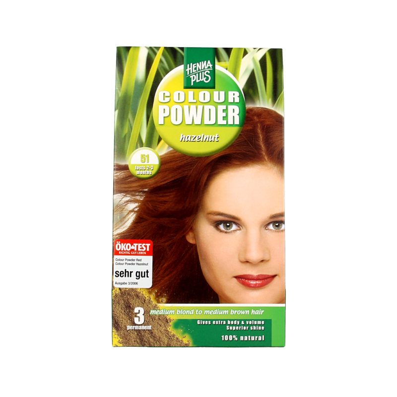 Henna Plus Colour Powder 51 Haselnuss 100 Gramm