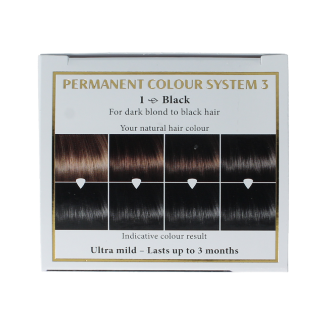 Hairwonder Long lasting colour 1 Schwarz 100 ml