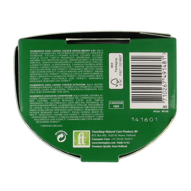 Henna Plus Long Lasting Colour 4.03 marrón moca 100 ml