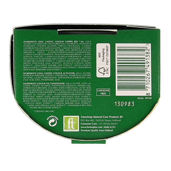 Lang anhaltende Farbe 7.46 Kupferrot 100 Milliliter