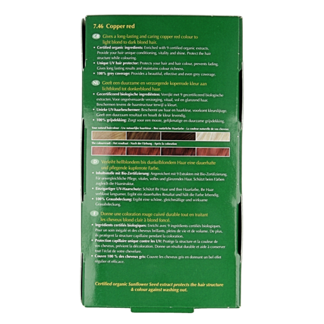 Lang anhaltende Farbe 7.46 Kupferrot 100 Milliliter