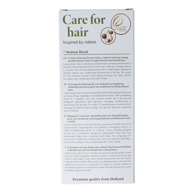 Long lasting colour 7 medium blond 100 Milliliter