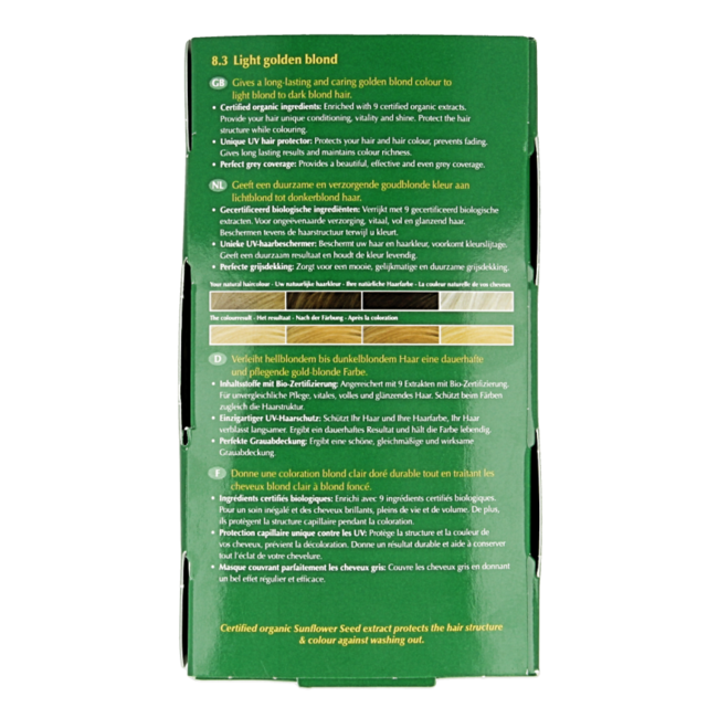 Lang anhaltende Farbe 8.3 Goldblond 100 Milliliter