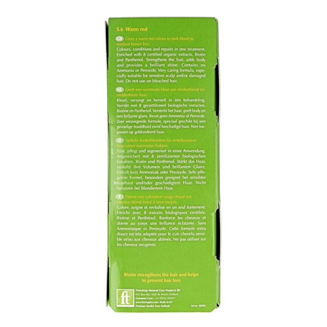 Henna Plus Colour cream 5.6 warm red 60 Millilitres