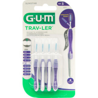 GUM Cepillo interdental GUM Trav-ler 1,2 mm (morado) 4 unidades