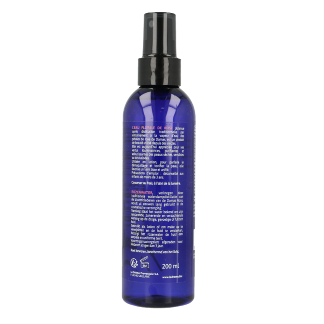 Ladrome Organic Rose Water spray (hydrolat) 200 Millilitres