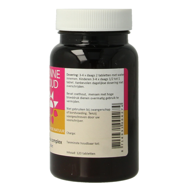 Zonnegoud Frangula complex 120,00 comprimidos
