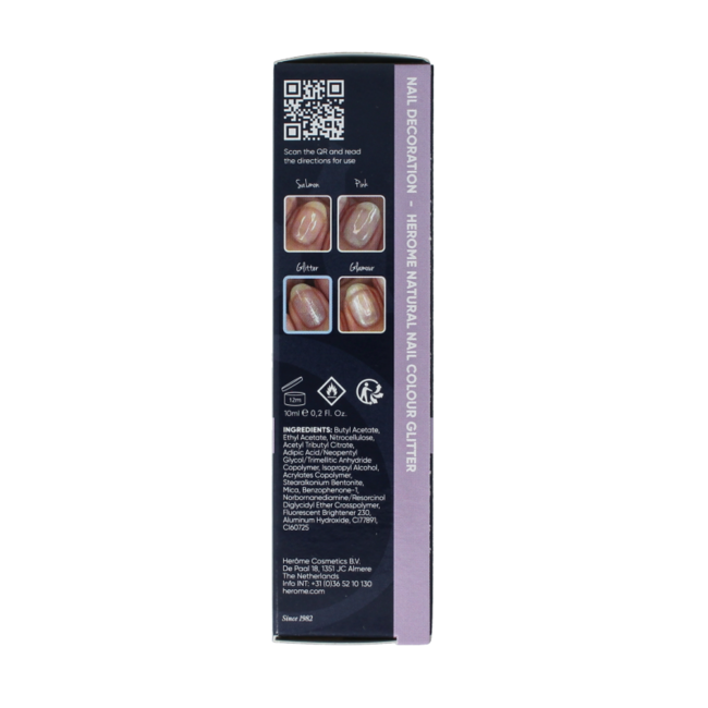 Herome Natural nail colour glitter 10 mililitros