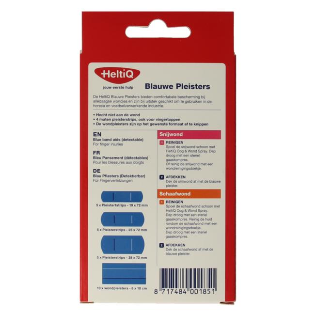 Heltiq Tiritas detectables azules 26 unidades