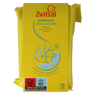 Zwitsal Goedemorgen vochtige washandjes 20 Stuks