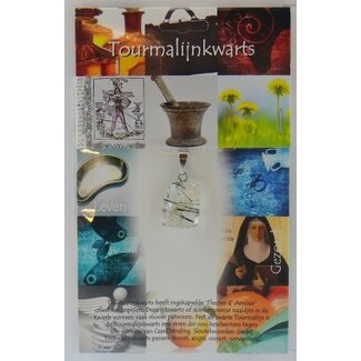 Steengoed Pendentif en quartz tourmaline pierre de santé 1 pièce