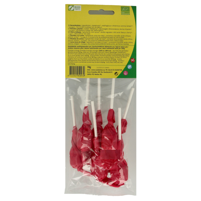 Candy Tree Piruletas de Cereza Bio 7 Unidades