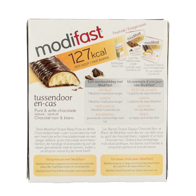 Barrita de proteínas Modifast Proteïne Shape chocolate negro y blanco 6x31g 1 unidad