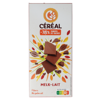 Cereal Cereal Tablette chocolat au lait maltitol 80 g