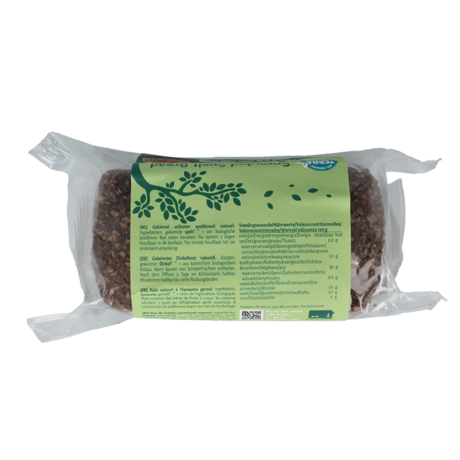 TerraSana Organic Sprouted Spelt Bread Plain 400g
