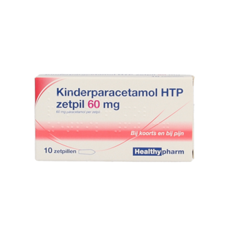Healthypharm Paracetamol kind 60mg 10 Zetpillen