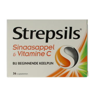 Strepsils Pomarańcza / Witamina C 36 Pastylek do ssania