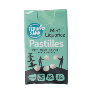 TerraSana Pastillas de regaliz con menta bio 25 gramos