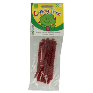 Candy Tree Candy Tree Organic Raspberry Cables 75 Gram